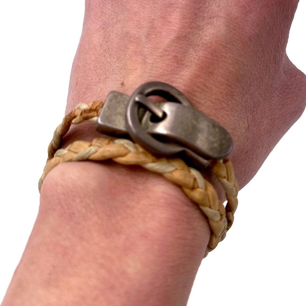 Corx Braided Cork Bracelet w/ Metal Buckle Closure NWT